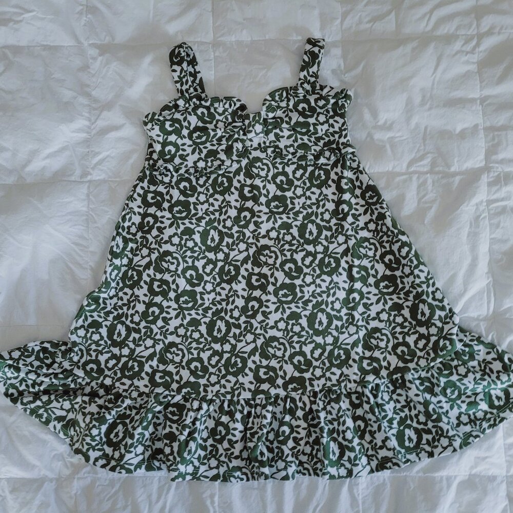 Janie and Jack Green & White Ponte Swing Dress 7